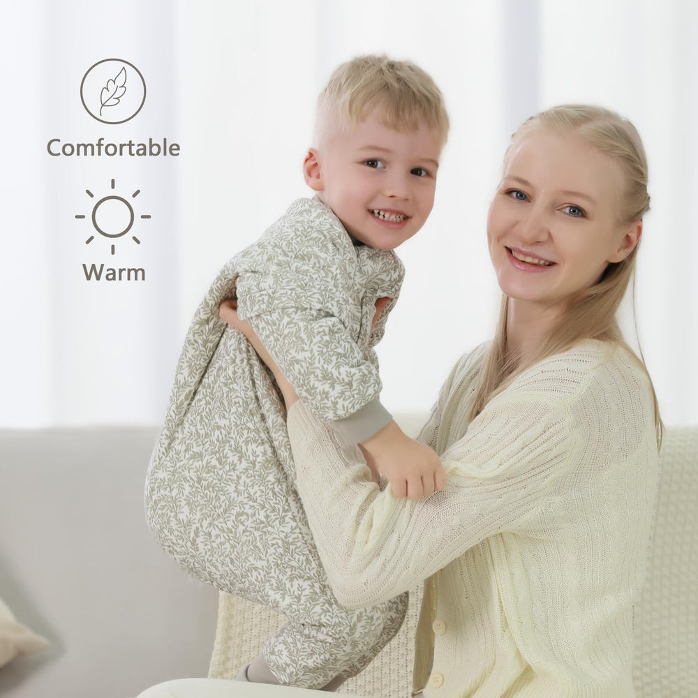 Mosebears sleep sack 2.5 tog with top and bottom zipper enables easy changes.