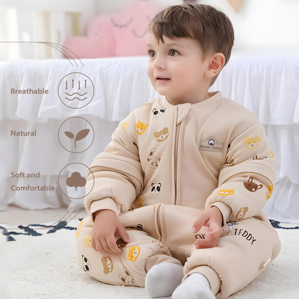 Mosebears sleeveless design with feet emphasizes airflow and reduces overheating risk.