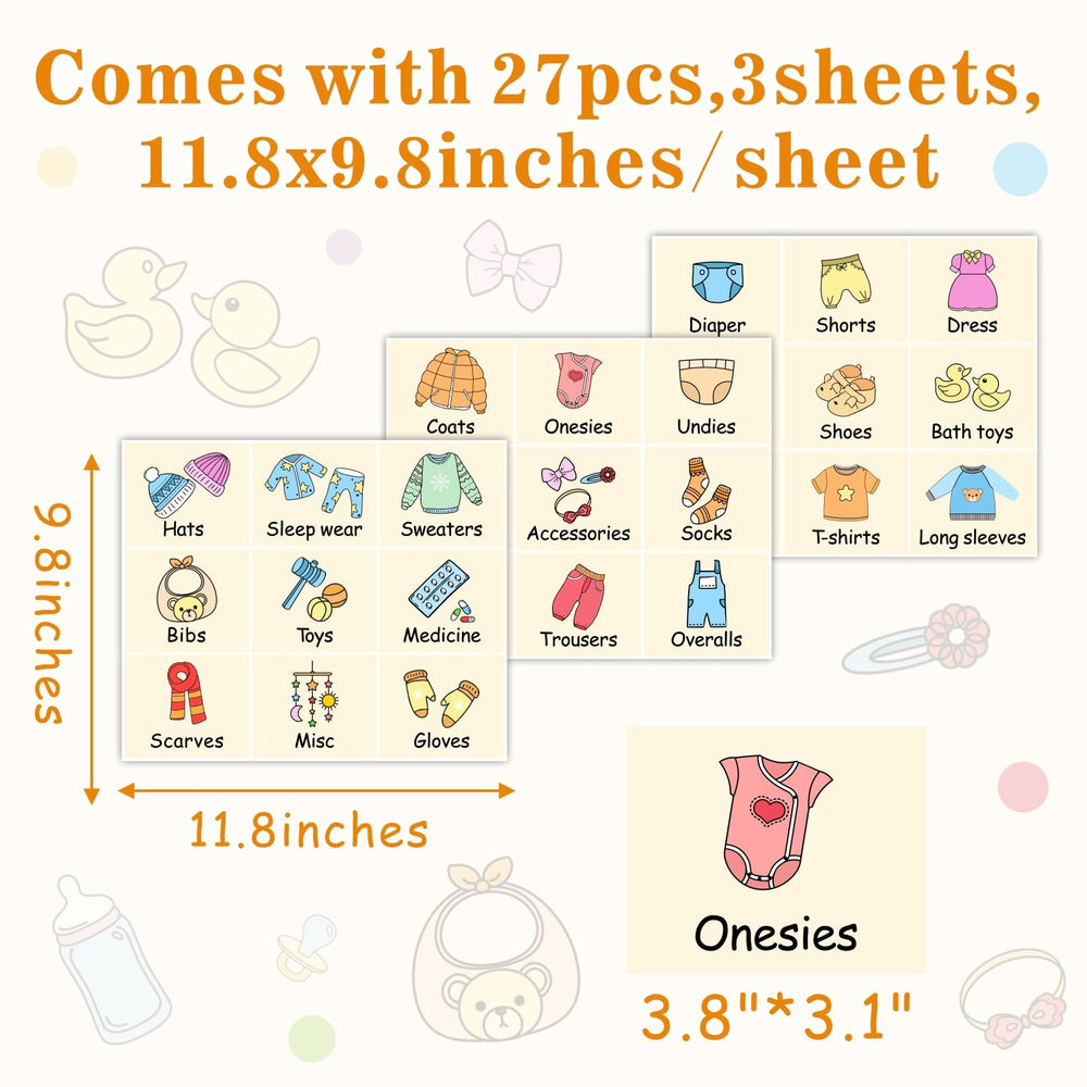 MOSITU baby labels for kids clothes enabling easy labeling and outfit checks
