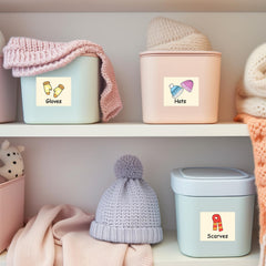 MOSITU baby labels in nursery decor for room clarity and easy labeling