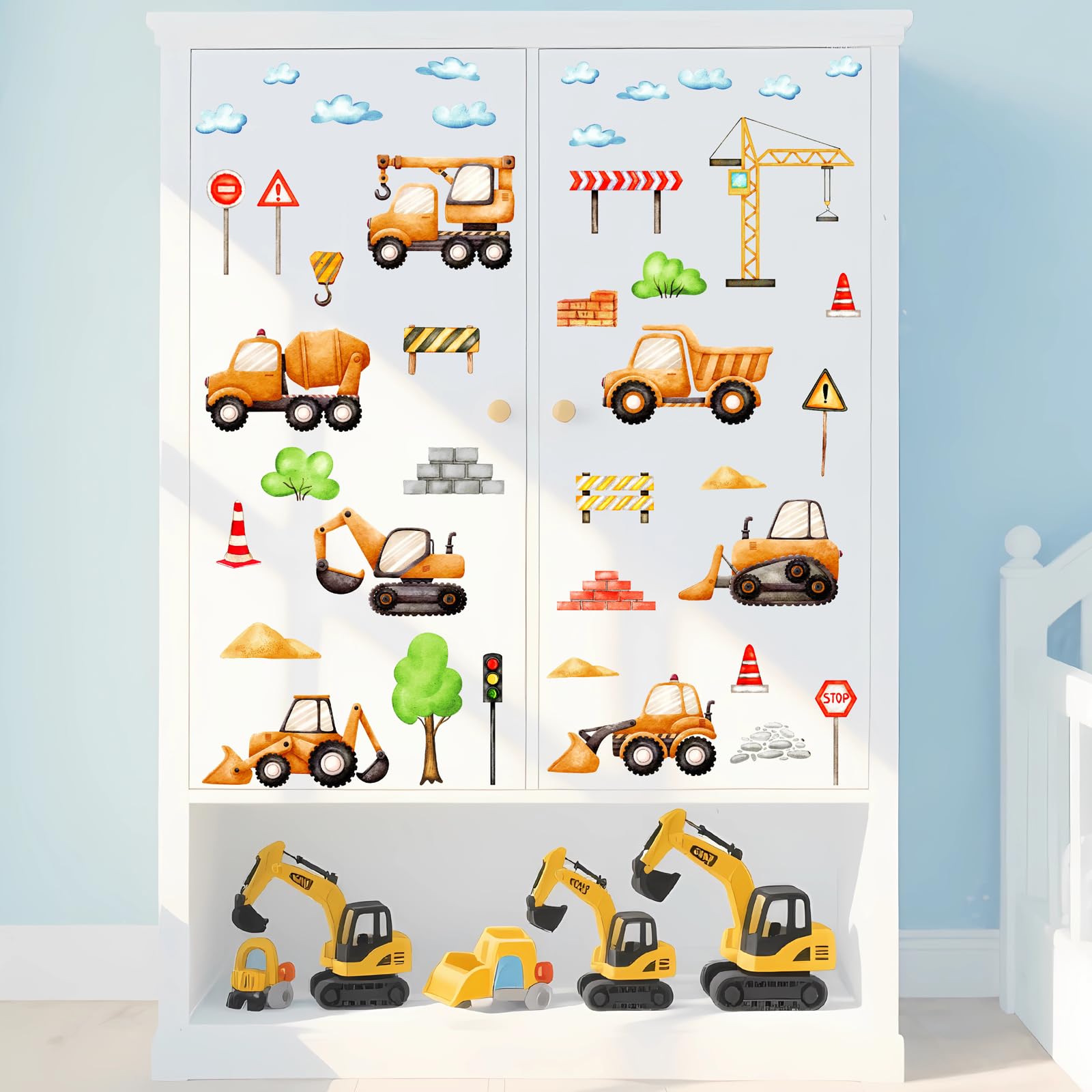 MOSITU kids-room decor tips with watercolor vehicles