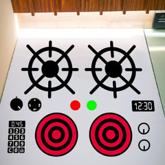 MOSITU play kitchen decals oven door adds kid-friendly stove details.