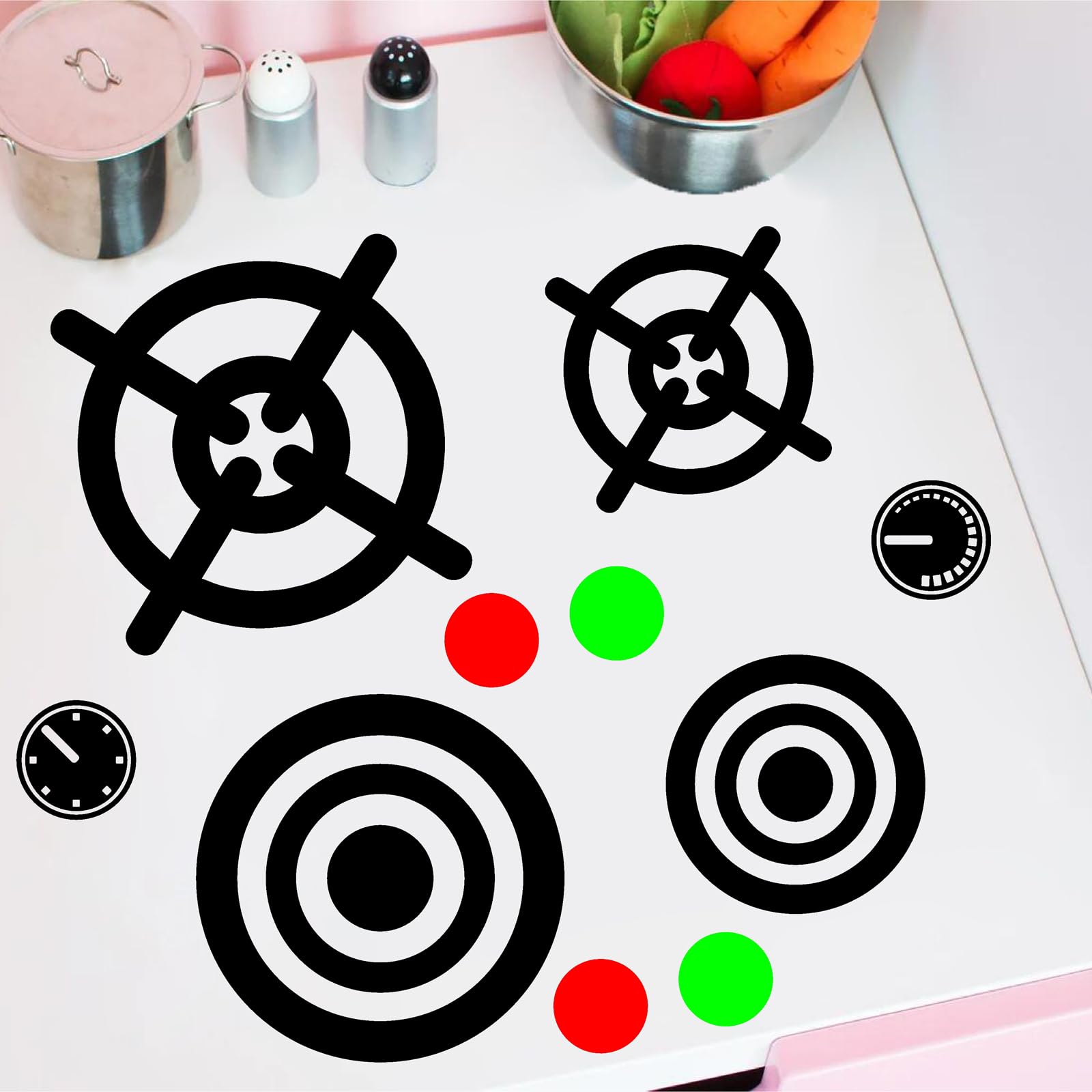 MOSITU removable decal set lets kids reimagine play kitchens anytime