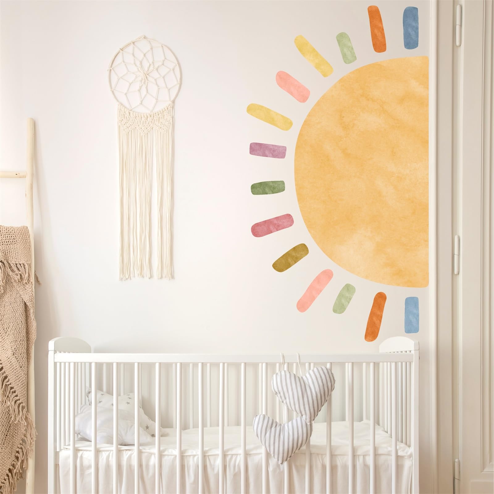 MOSITU Sun Wall Decal as wall decor enhances modern interiors