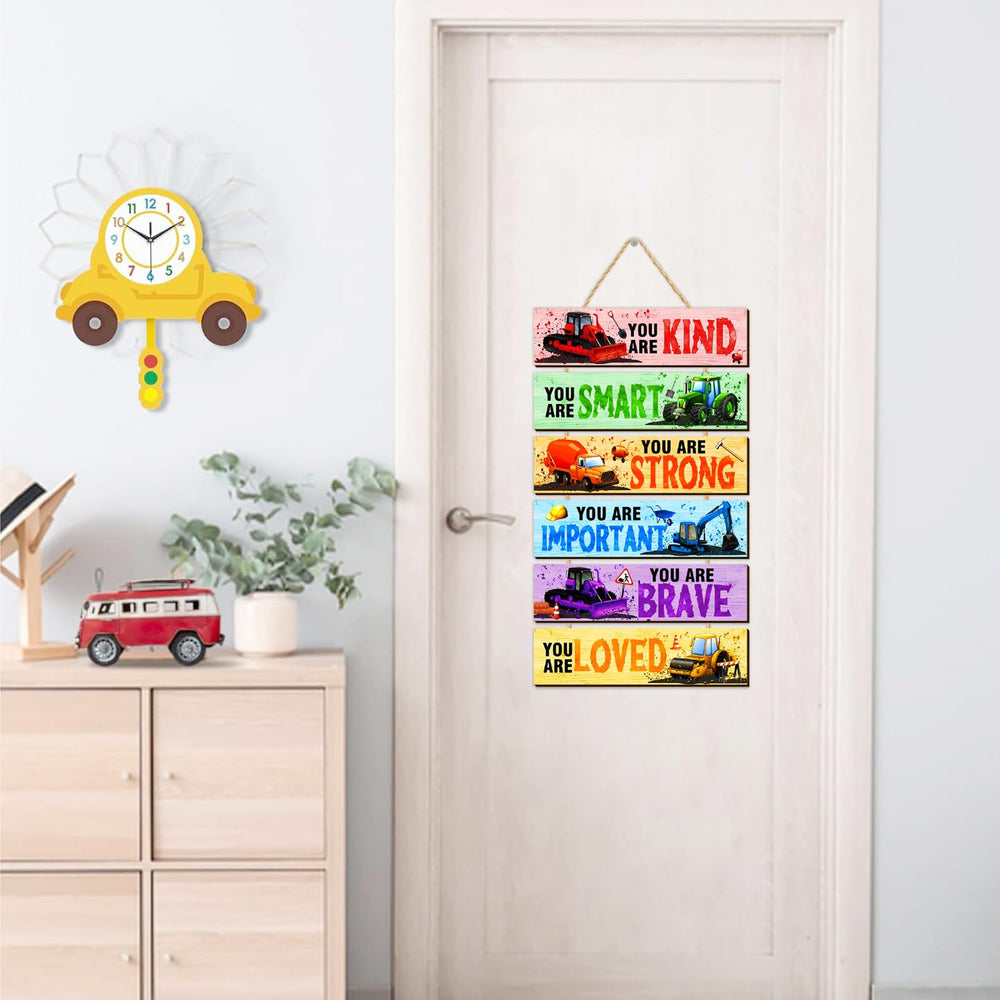MOSITU toddler-room trucks decor features durable wood for growing rooms