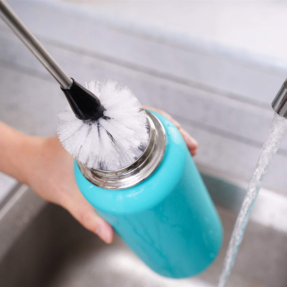 MOSOLAN bottle brush dishwasher-safe storage keeps setup organized.