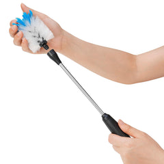 MOSOLAN bottle brush soft white bristles clean wine glasses without scratching.