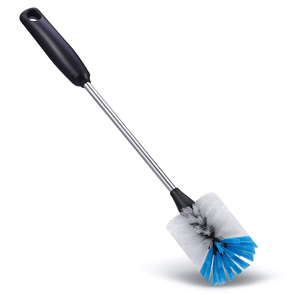 MOSOLAN bottle brush stiff blue bristles reach corners and bottoms easily.