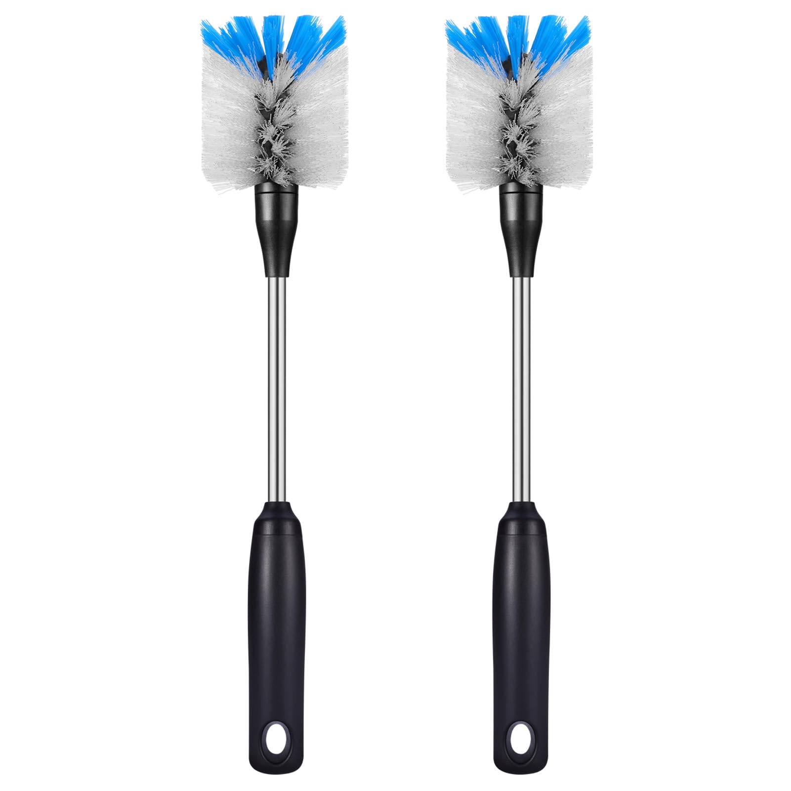 MOSOLAN stainless-steel bottle brush with replaceable head for extended use and reduced waste.