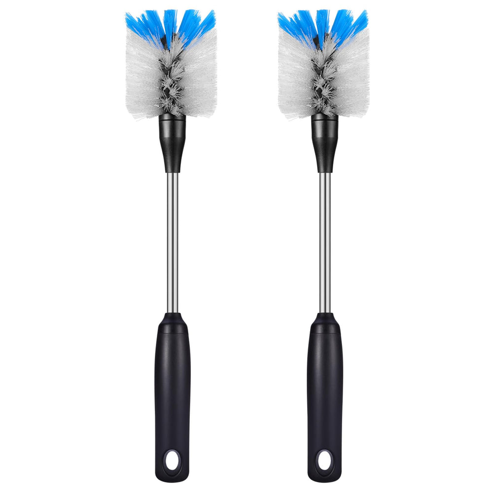 MOSOLAN stainless-steel bottle brush with replaceable head for extended use and reduced waste.