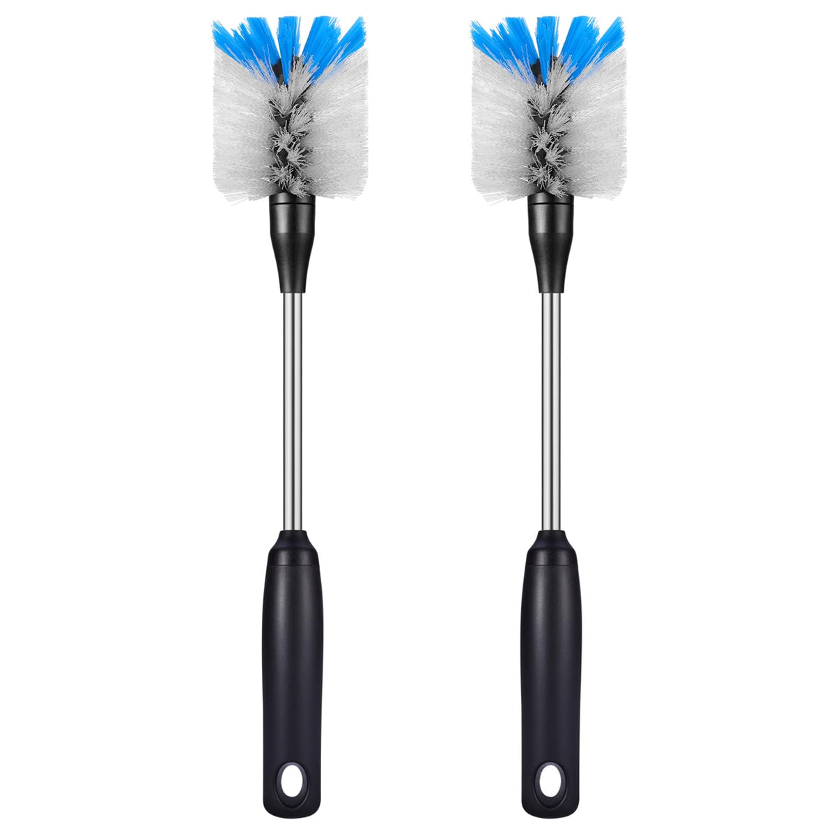 MOSOLAN stainless-steel bottle brush with replaceable head for extended use and reduced waste.