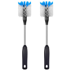 MOSOLAN stainless-steel bottle brush with replaceable head for extended use and reduced waste.
