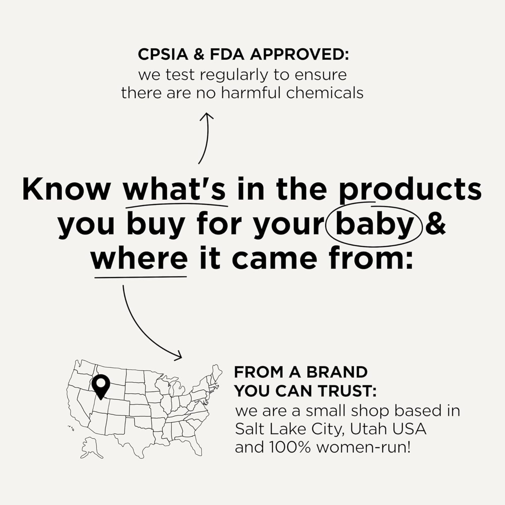Moss and Fawn brand origin shot highlights ethical, woman-owned small business values.