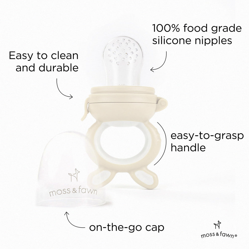 Moss and Fawn Forage Feeder cleaning-ease underscores simple maintenance and quick cleanup.