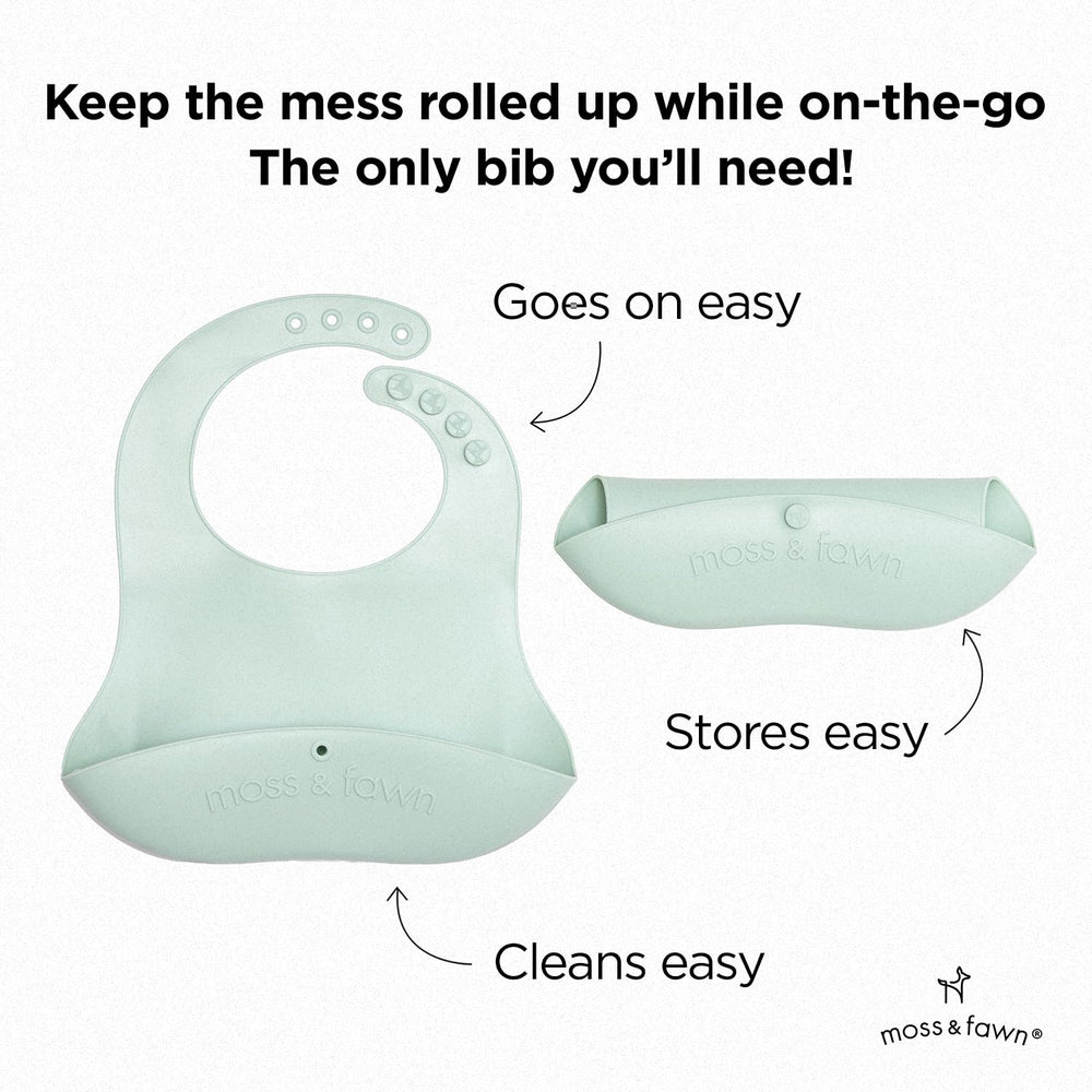 Moss and Fawn silicone is easy to clean and safe