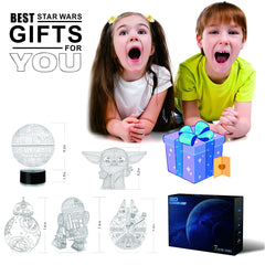 MOSSOM Baby Yoda 3D lamp provides soft night glow for bedtime stories