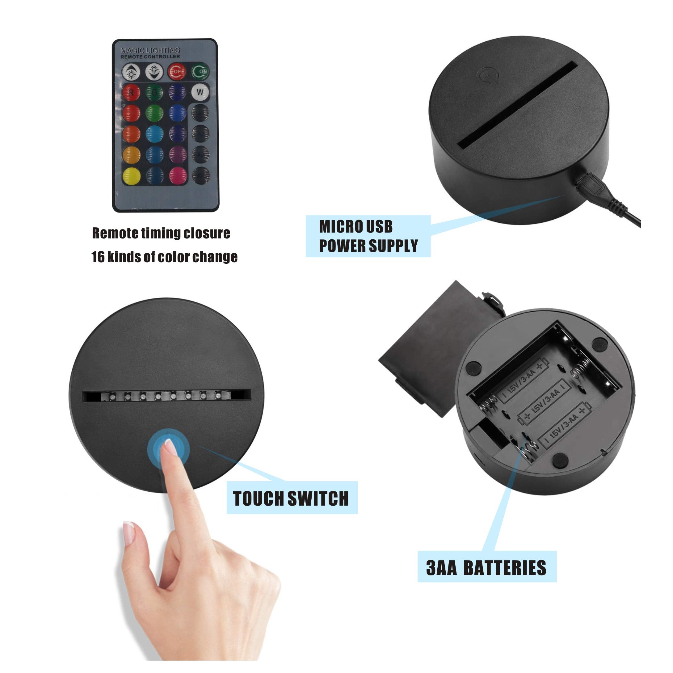 MOSSOM Star Wars lamp with remote control makes color changes easy