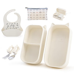 Mossora baby suction plates with cat design deliver stable self-feeding on smooth tables.