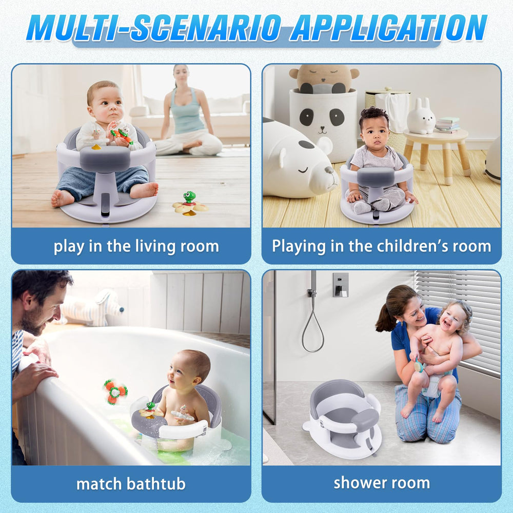 Mostop baby bath seat made of safe PP-TPR material gentle on skin