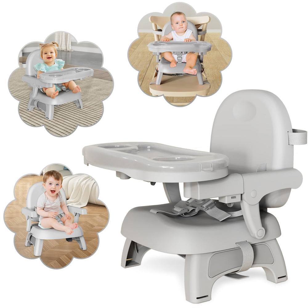Mostop baby booster seat folded-compact for travel and storage
