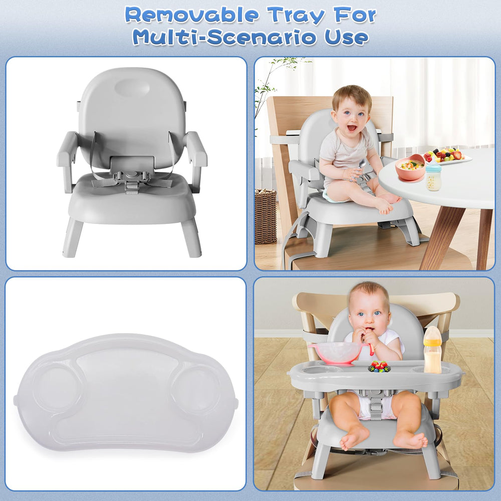 Mostop booster seat tray in use during a feeding session