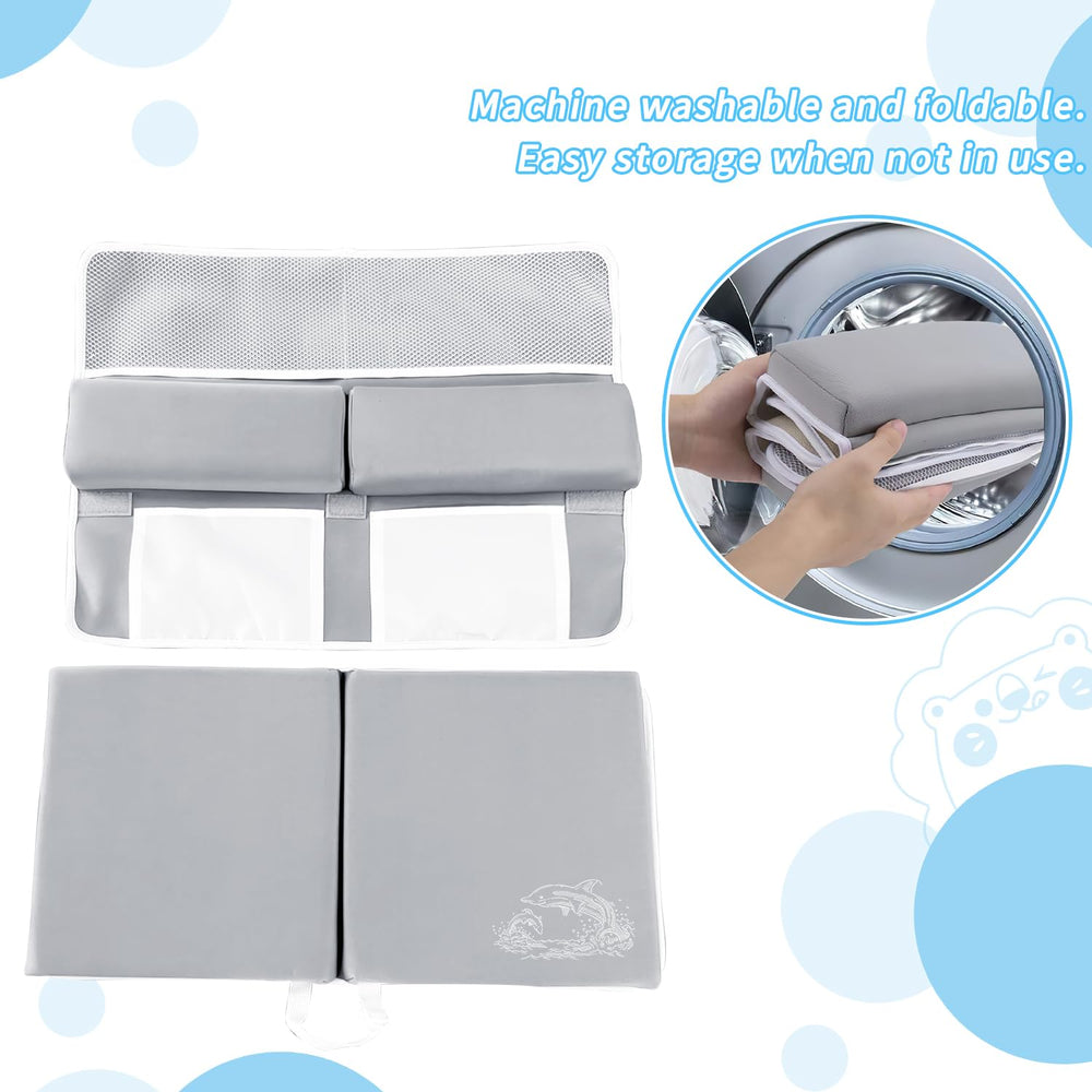 Mostop bath brush included for gentle cleansing during baby baths.