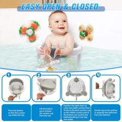 Mostop bath seat foldable design for compact storage at home or travel