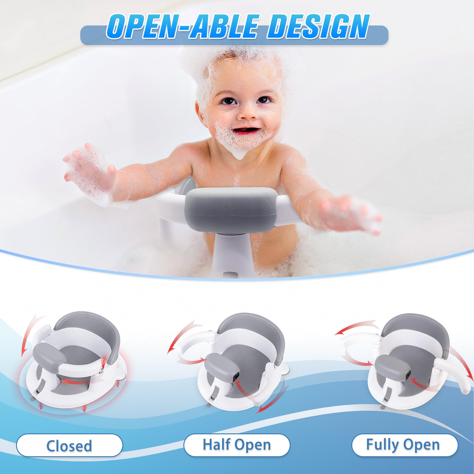Mostop bath seat suitable for travel and home use during bath time
