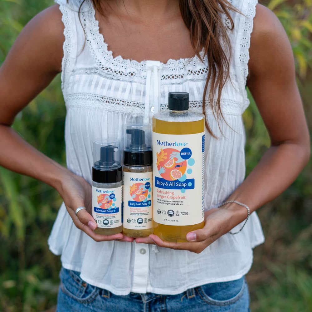 Motherlove Baby & All Soap gently cleans tiny hands and faces.