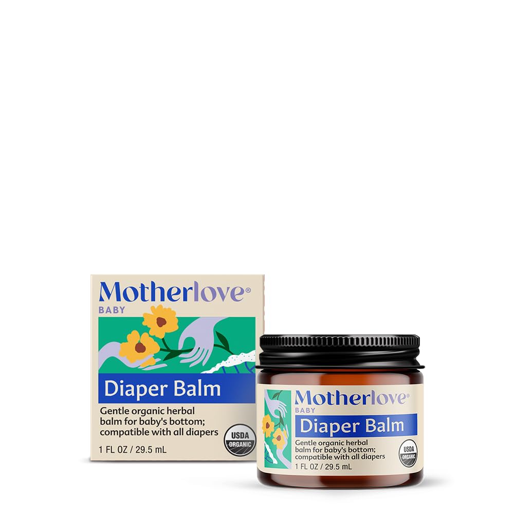 Motherlove Diaper Balm 1oz jar for on-the-go diaper care and gentle irritation relief.