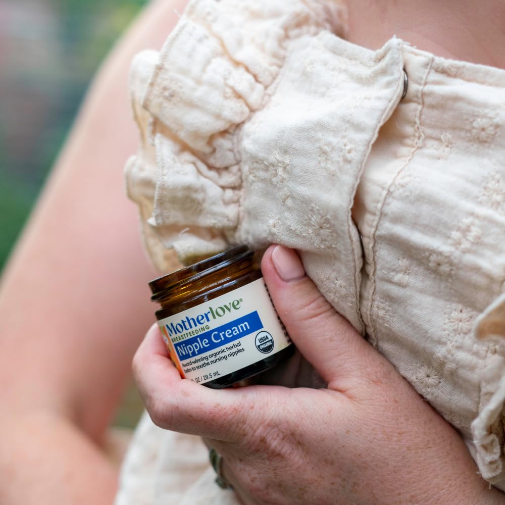 Motherlove Nipple Cream pregnancy-use photo suggesting soothing support for sensitive skin.