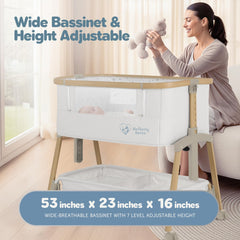 Motherly Haven bassinet seven height adjustability fits your bed