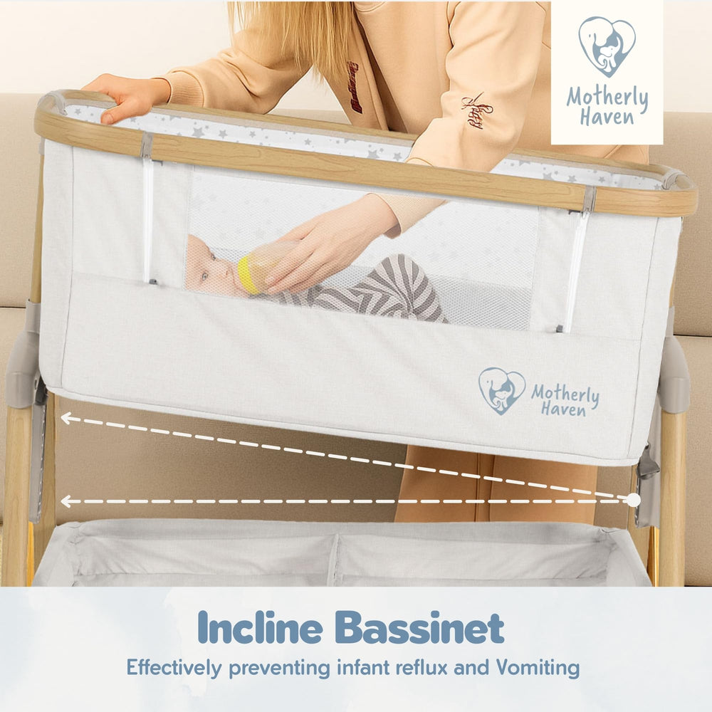 Motherly Haven bassinet soft mattress supports newborn comfort