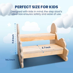 Motherly Haven stool with ergonomic handrails supports balance during daily routines.