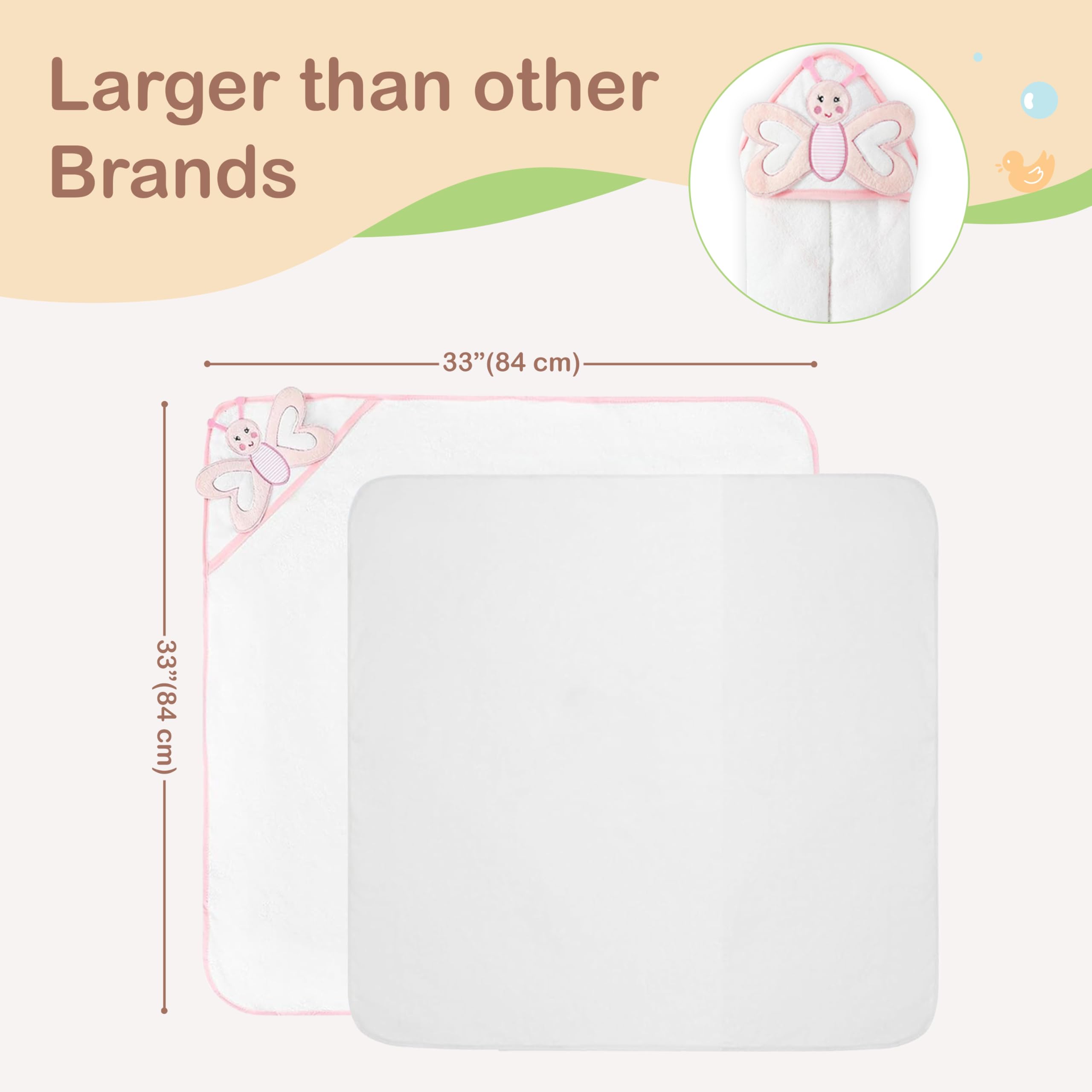Mother's Choice hooded towel is machine washable and durable for busy households.