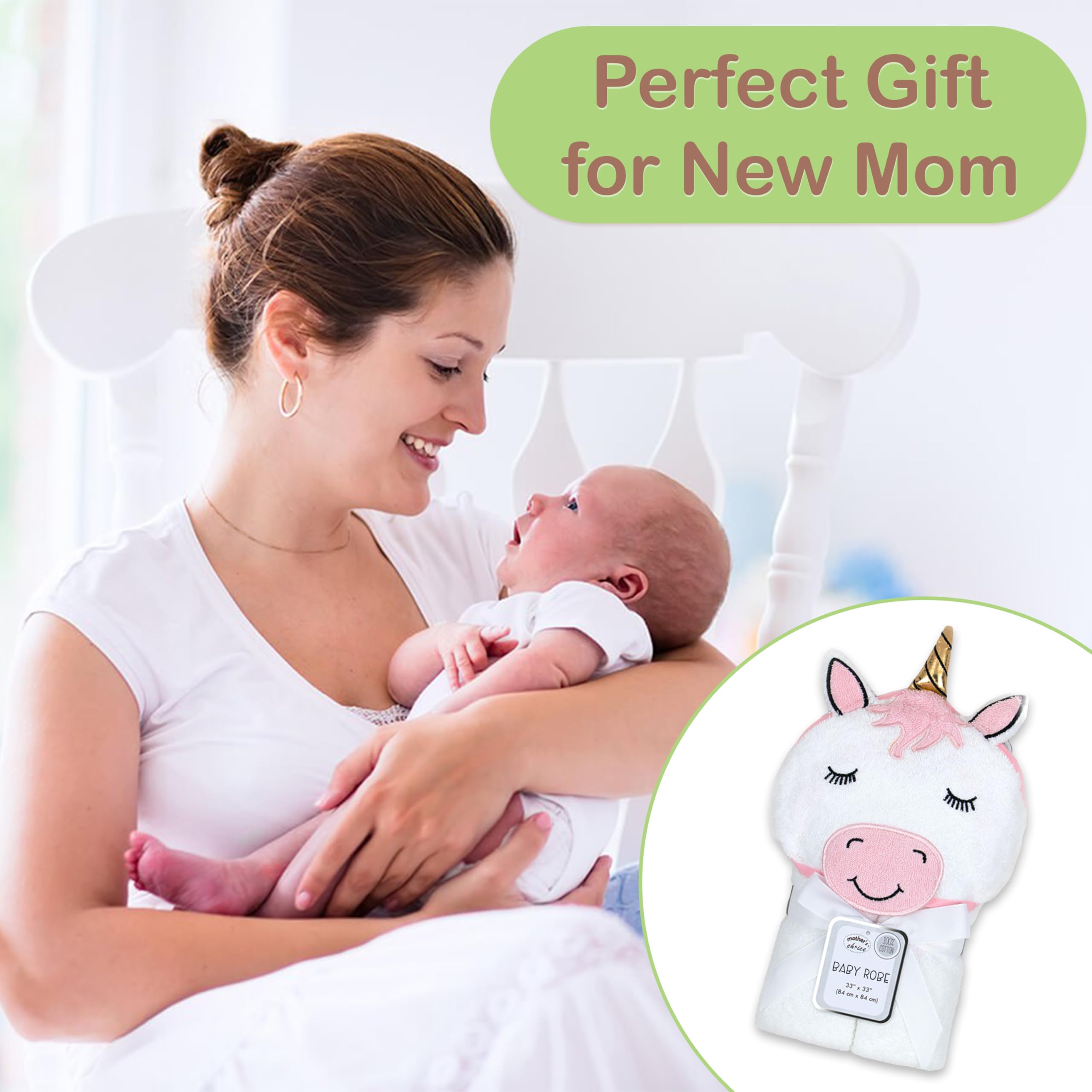 Mother's Choice Organic Baby Hooded Towel cozy warmth supports post-bath routines