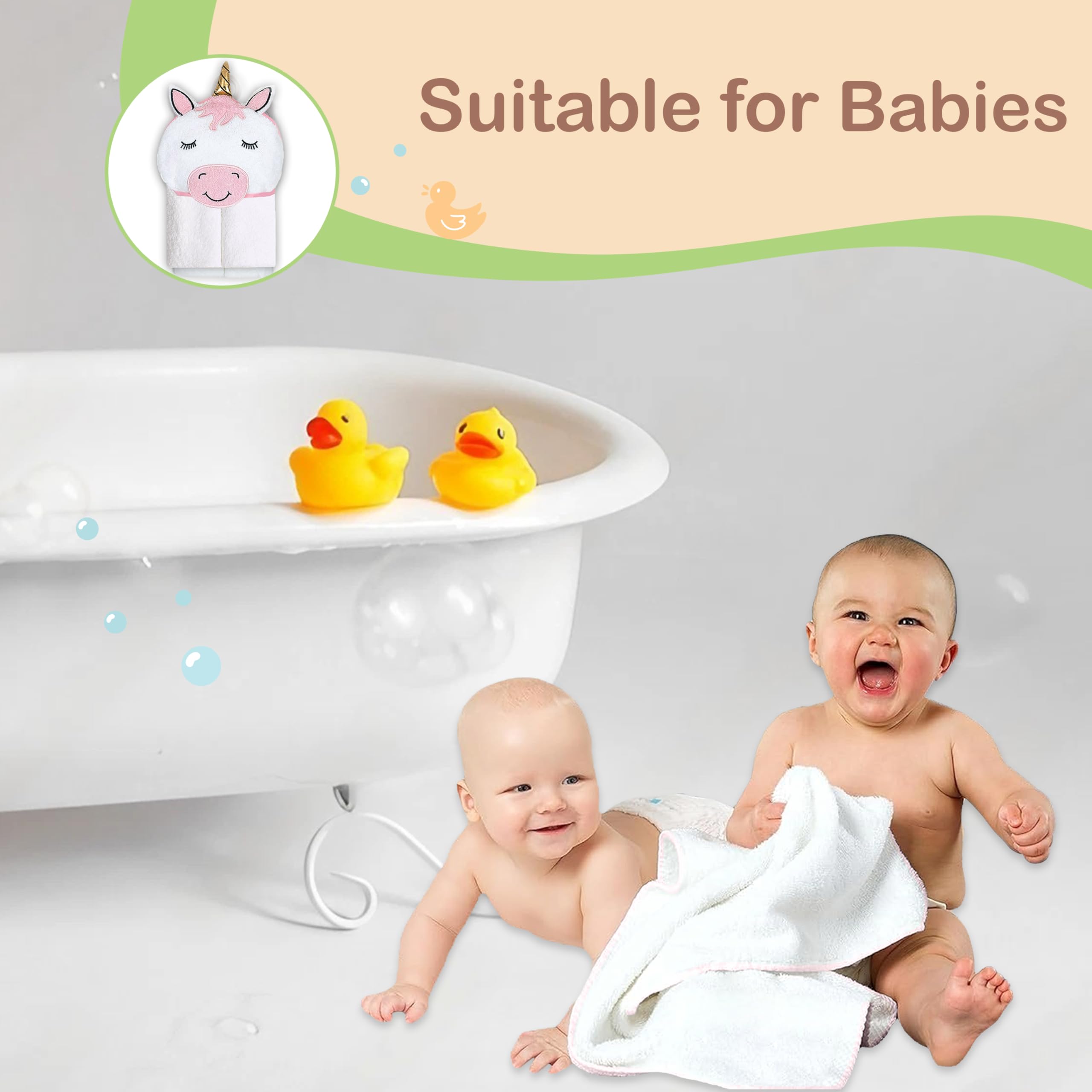 Mother's Choice Organic Baby Hooded Towel gift-ready unicorn design for baby showers