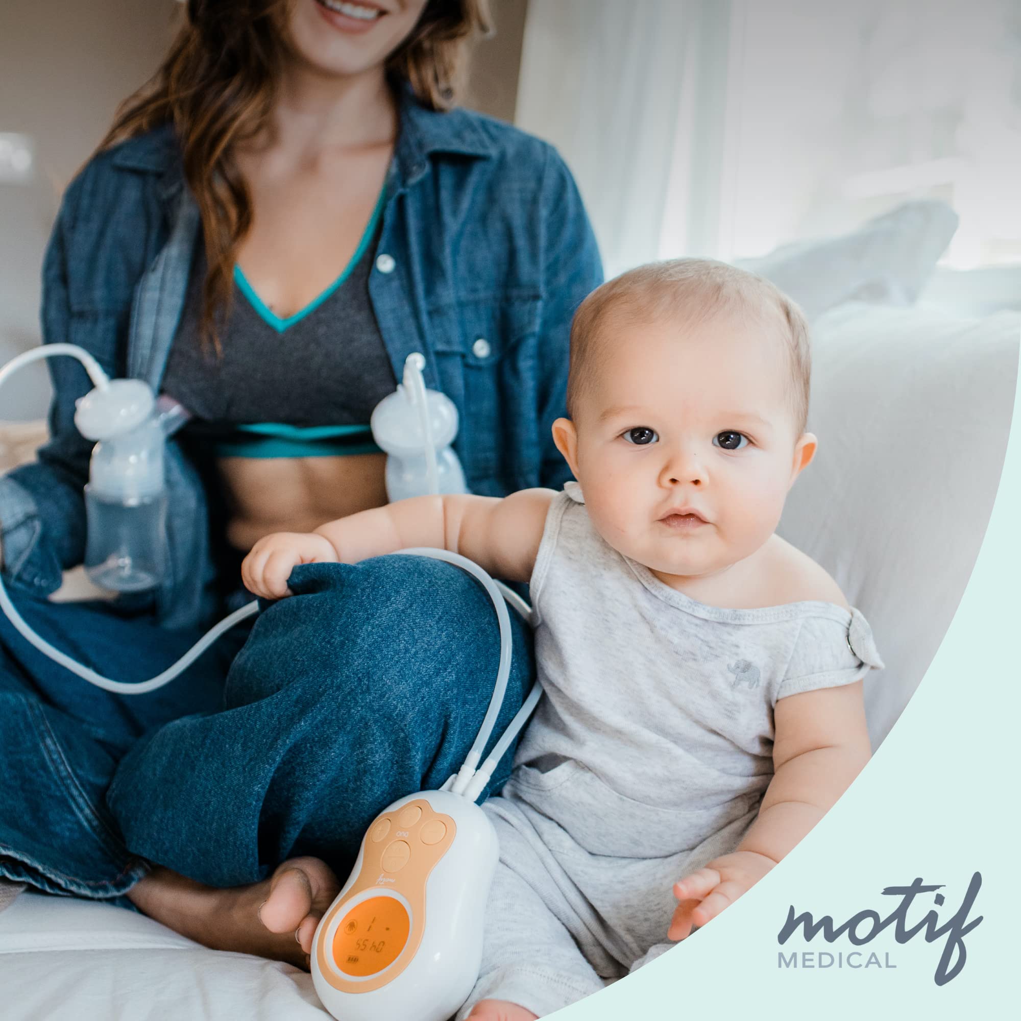 Motif Medical 22mm nipple guide helps optimize milk flow suitability.