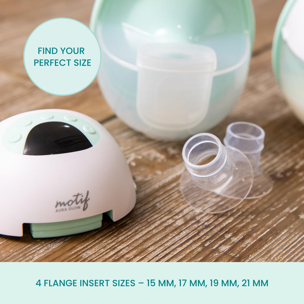Motif Medical Aura Glow bottle and nipple image demonstrates integrated kit flexibility for feeding stages.