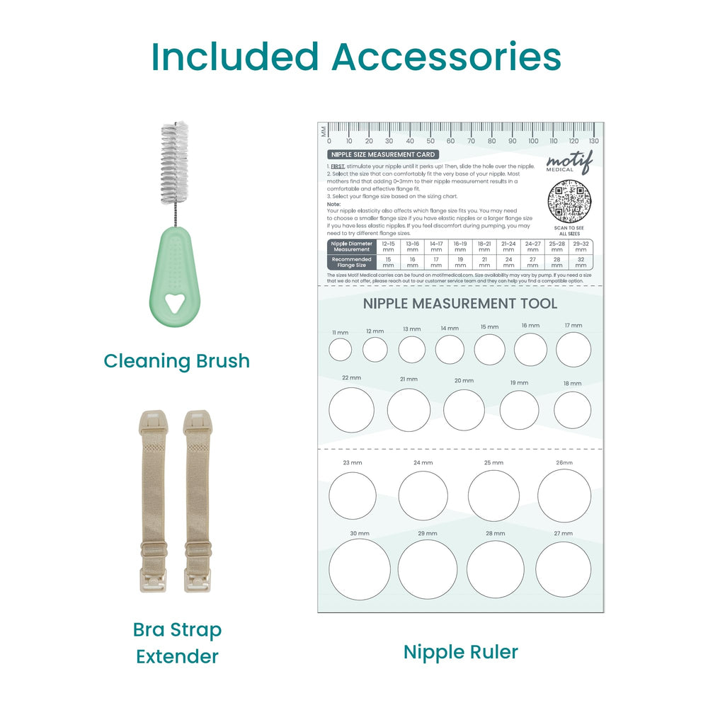 Motif Medical Aura Glow bra-ready setup fits into busy mom routines.