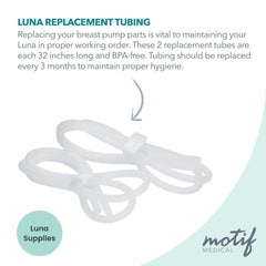 Motif Medical tubing emphasizes hygienic components for pump maintenance.