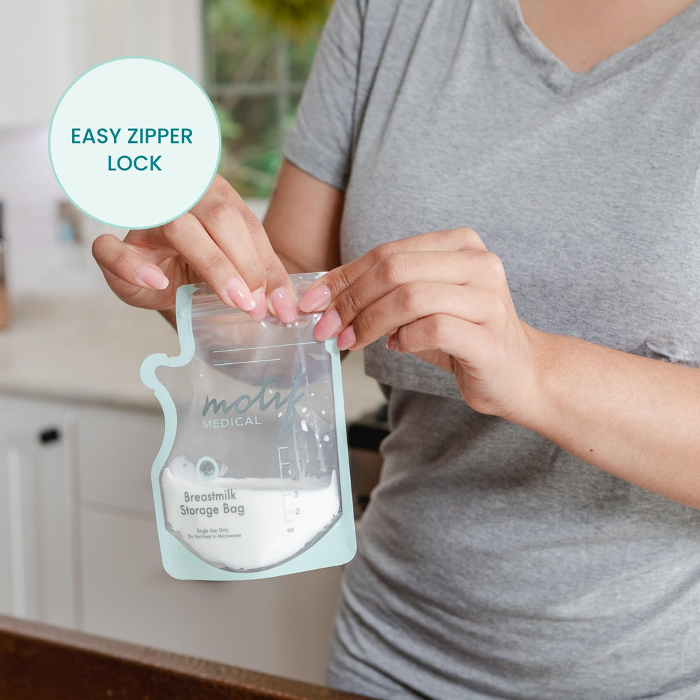 Motif Medical 90-count pack provides ample milk storage for busy weeks.