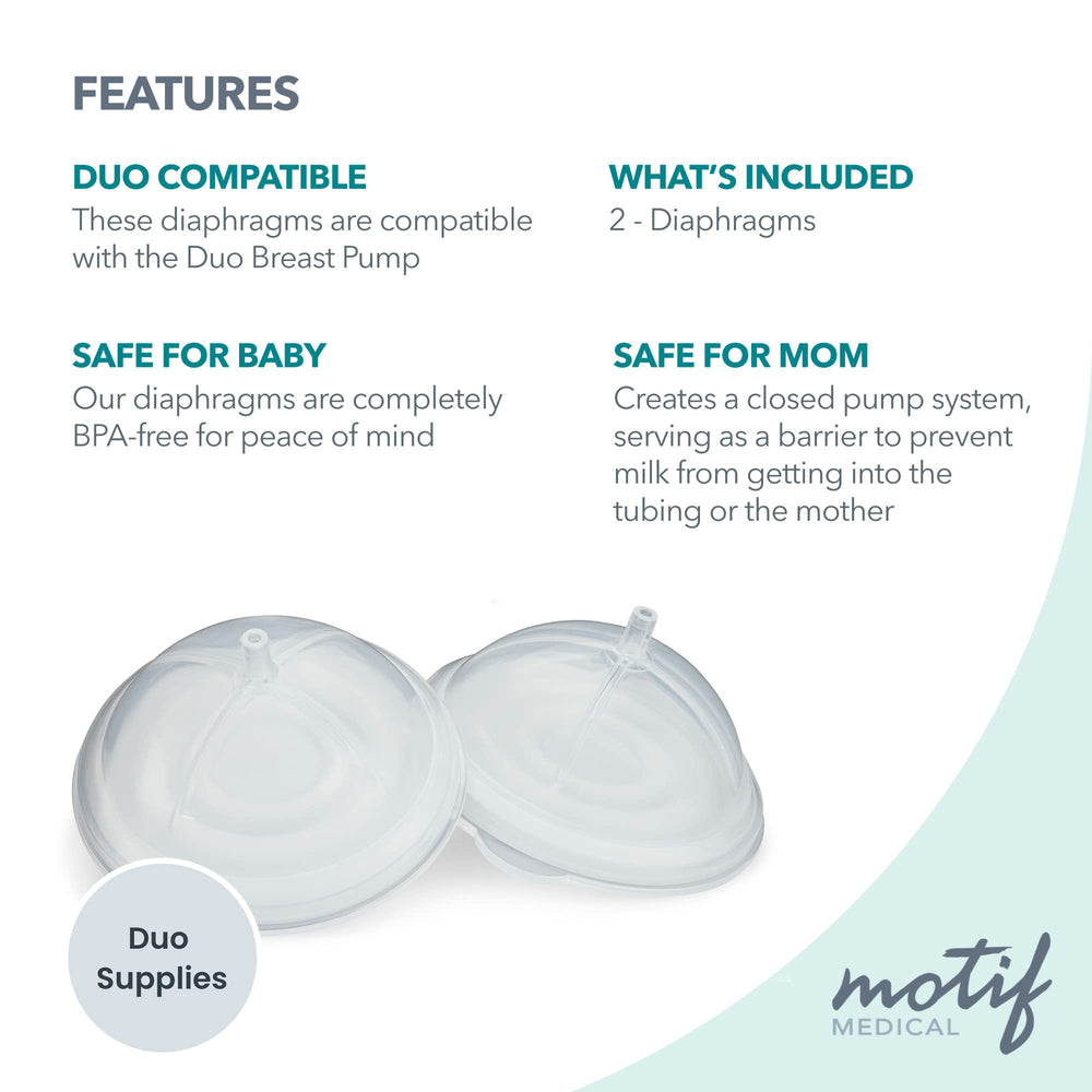 Motif Medical diaphragm replacement parts fit Motif Duo Pump, easy replacement for reliable performance.
