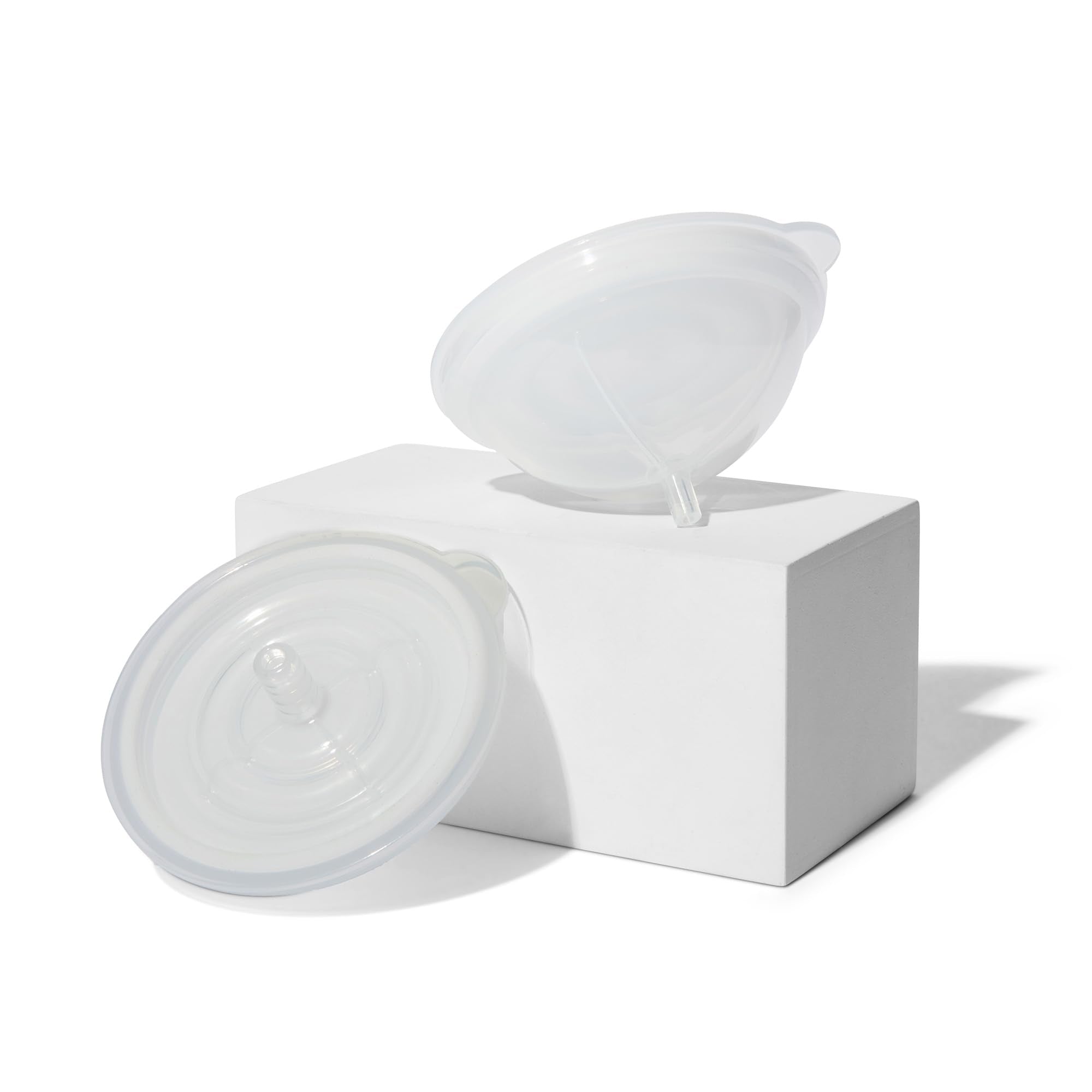 Motif Medical plastic diaphragms 2-pack shown with Motif Duo pump for clean pumping sessions.