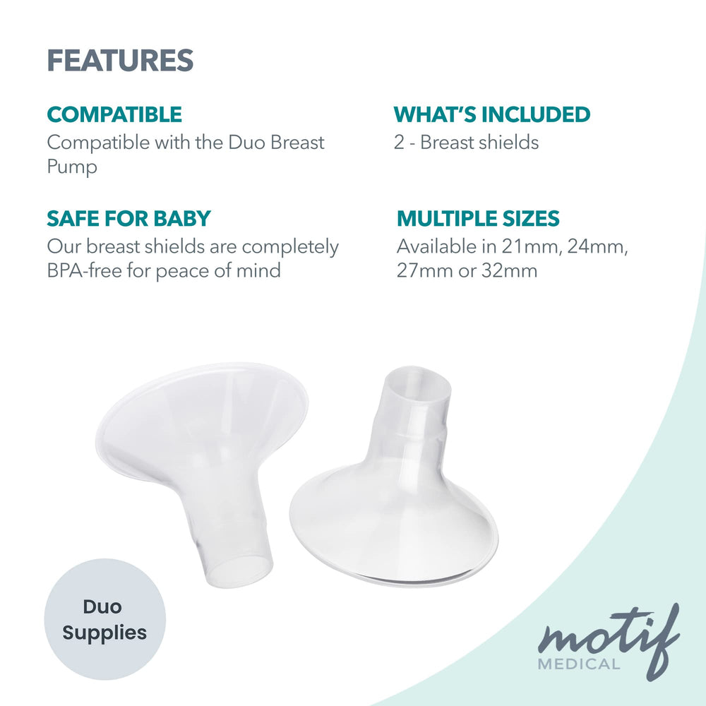 Motif Medical two flanges in use pack highlights convenient dual-pack.