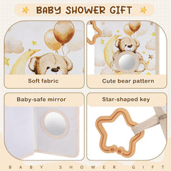 Motiskyy bear soft fabric material enhances tactile exploration and comfort
