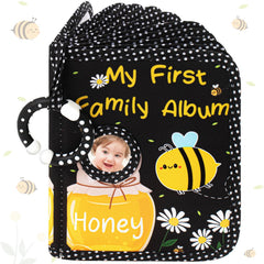 Motiskyy Bee photo album cover with safety mirror for baby interaction