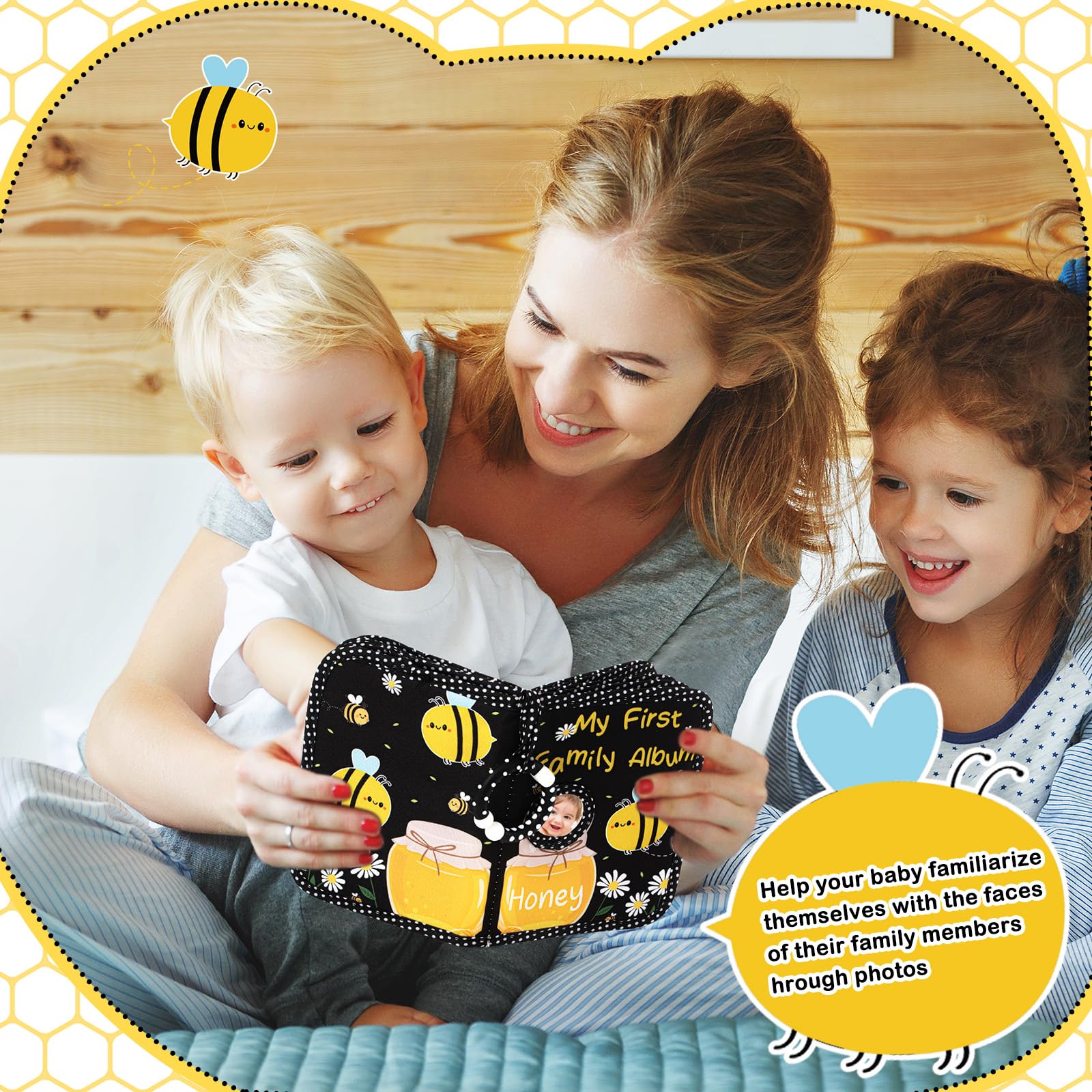 Motiskyy Bee soft fabric cover feels gentle for little hands
