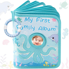 Motiskyy My First Photo Album cover safety mirror invites baby reflection and engagement