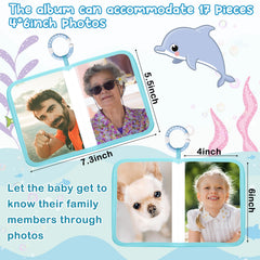 Motiskyy My First Photo Album inner page holds 17 four-by-six photos for memories